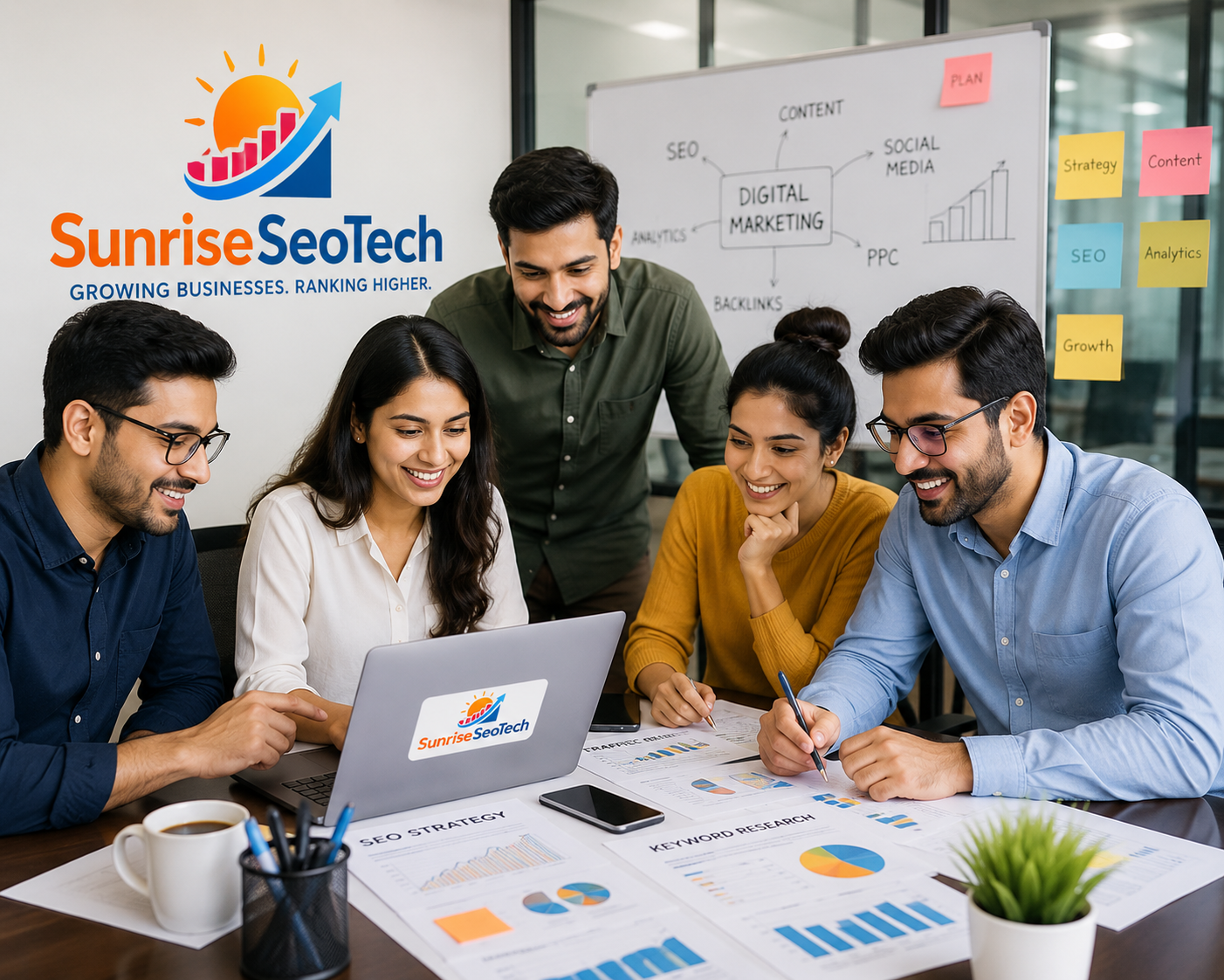 Sunrise SEO Tech team collaborating in Jaipur